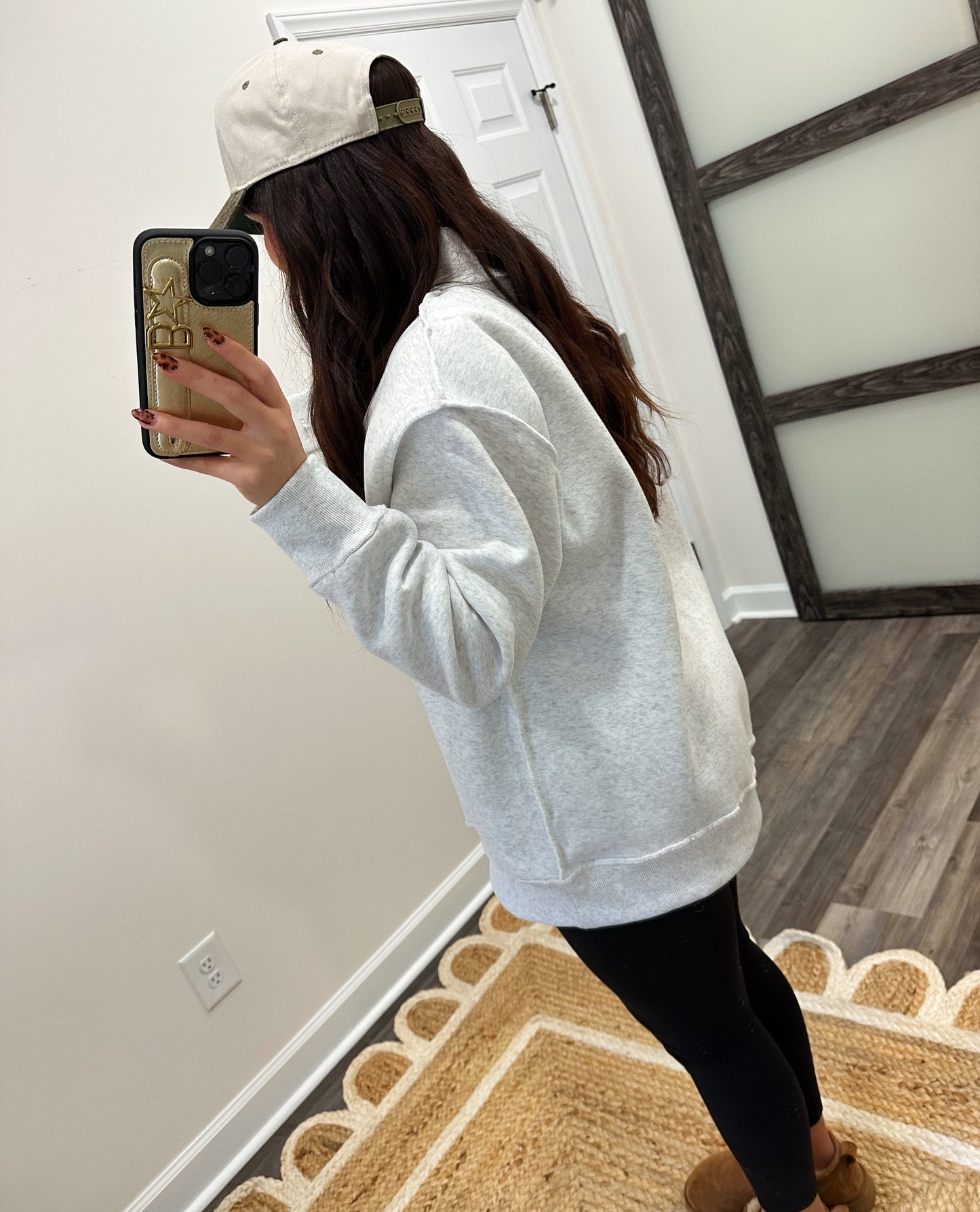Coffee Run Mock Neck Sweatshirt