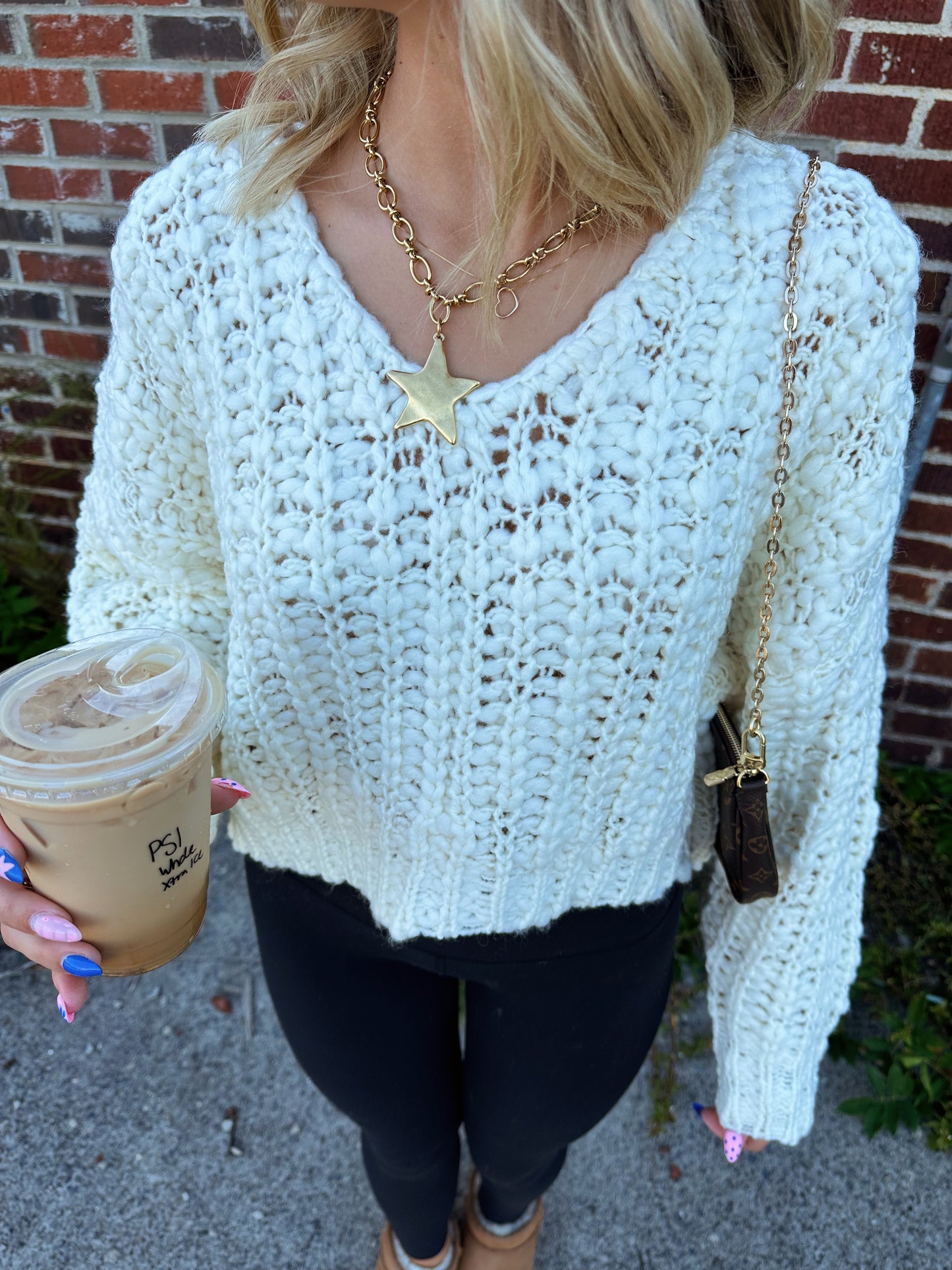 Ivory Chunky Knit Sweater