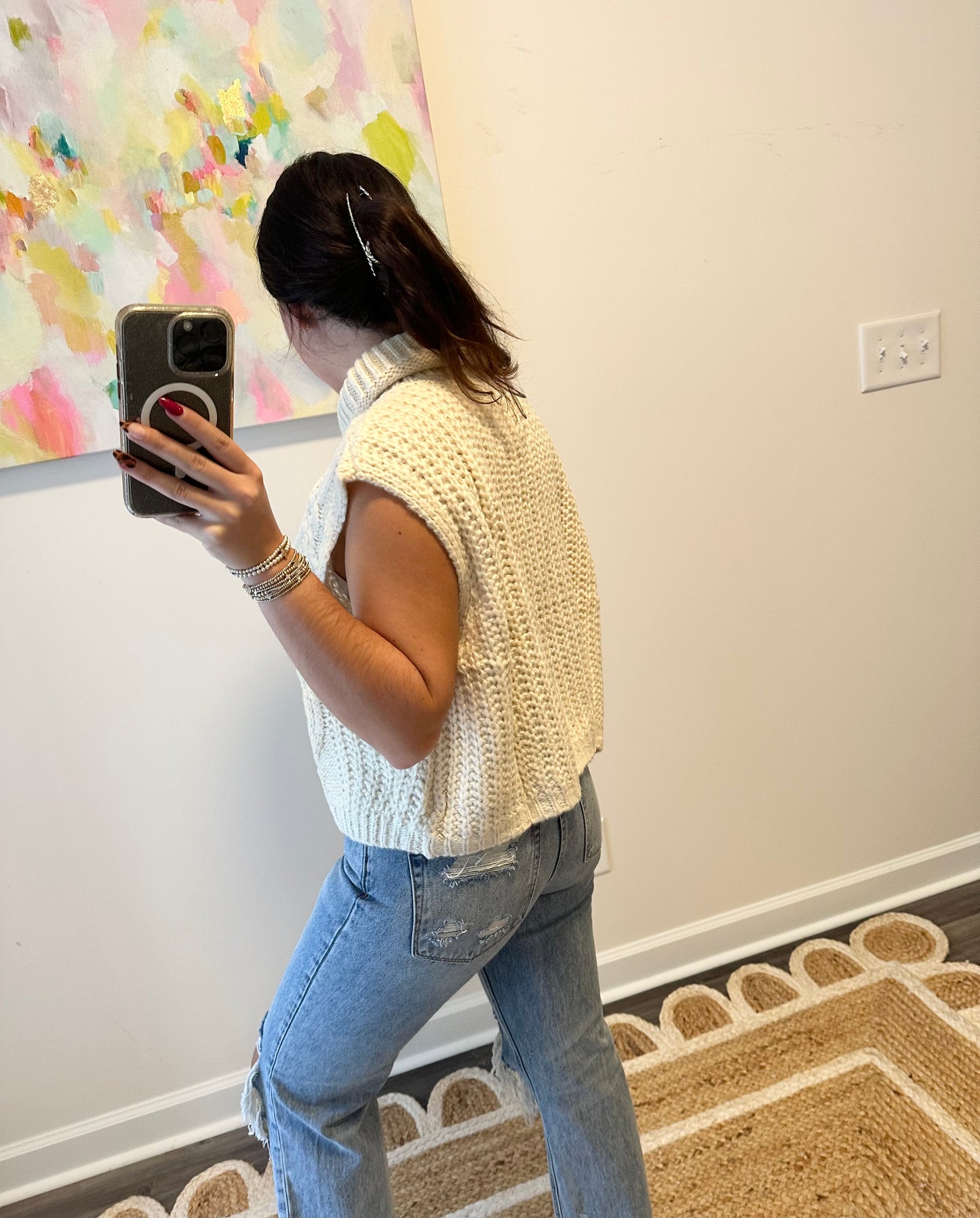 Vanilla Cable Knit Sweater