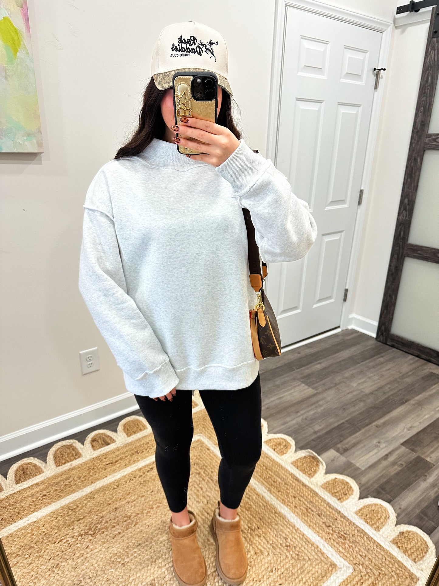 Coffee Run Mock Neck Sweatshirt