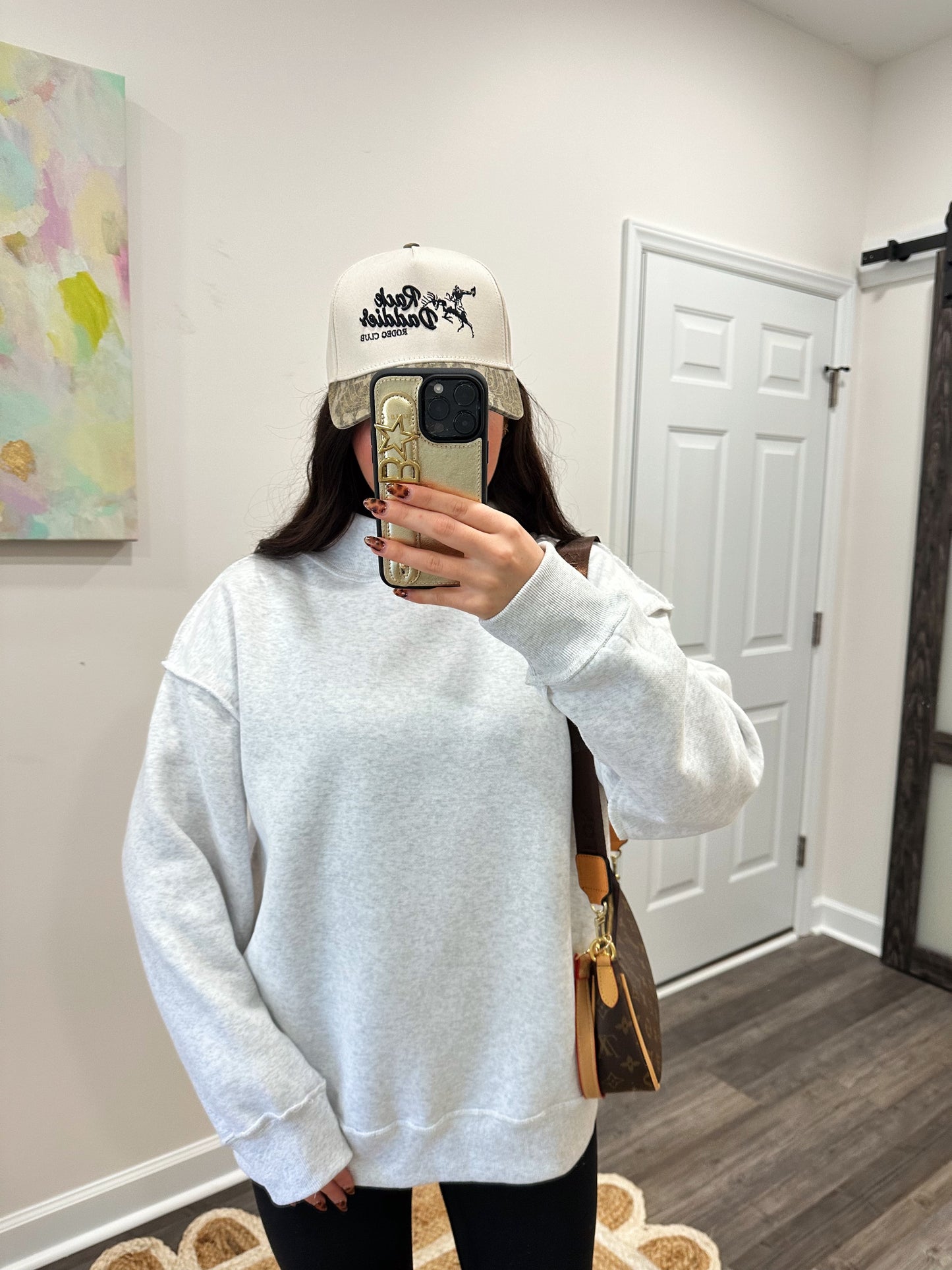 Coffee Run Mock Neck Sweatshirt