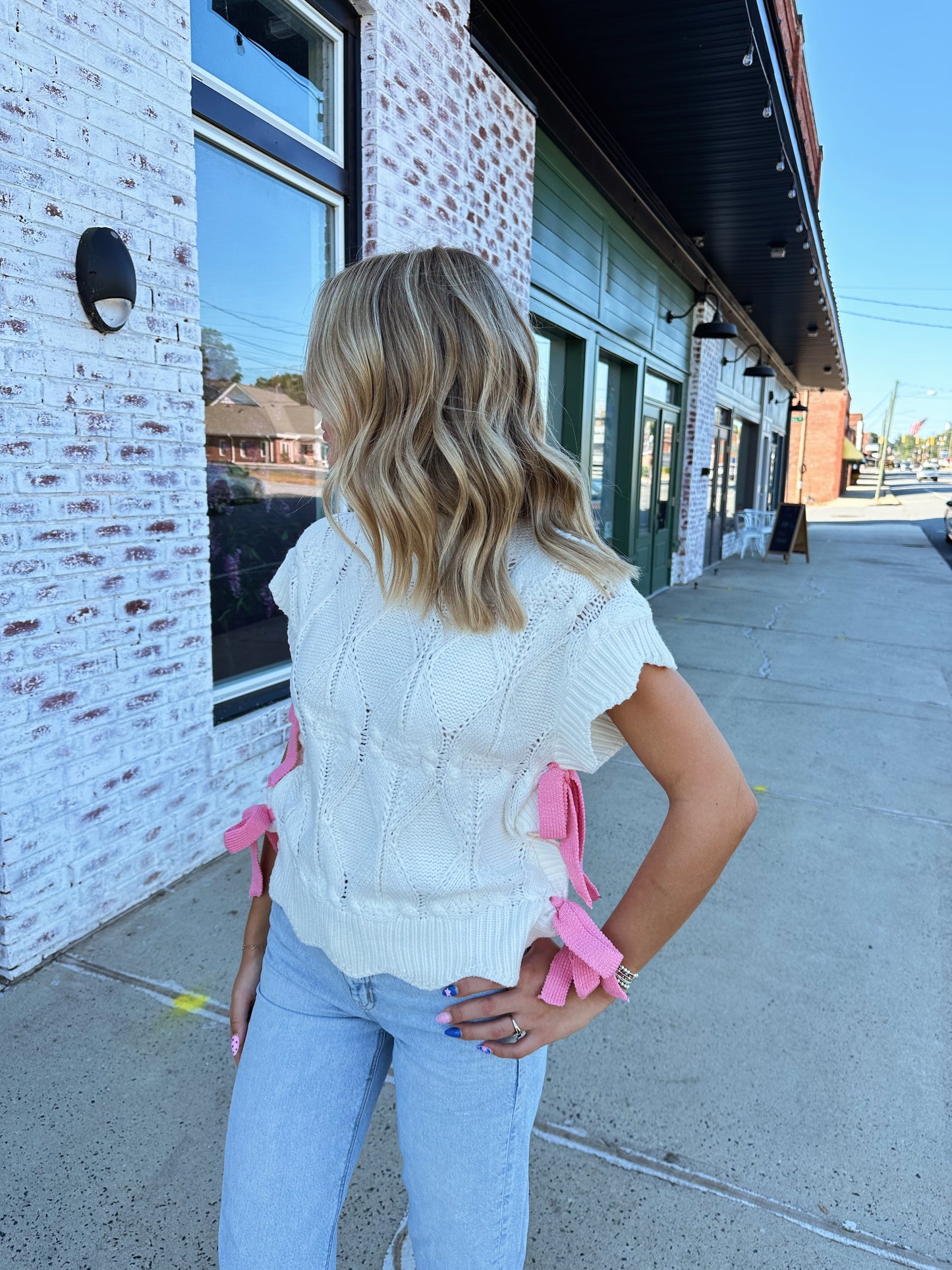 Pink Pearl Knit Top