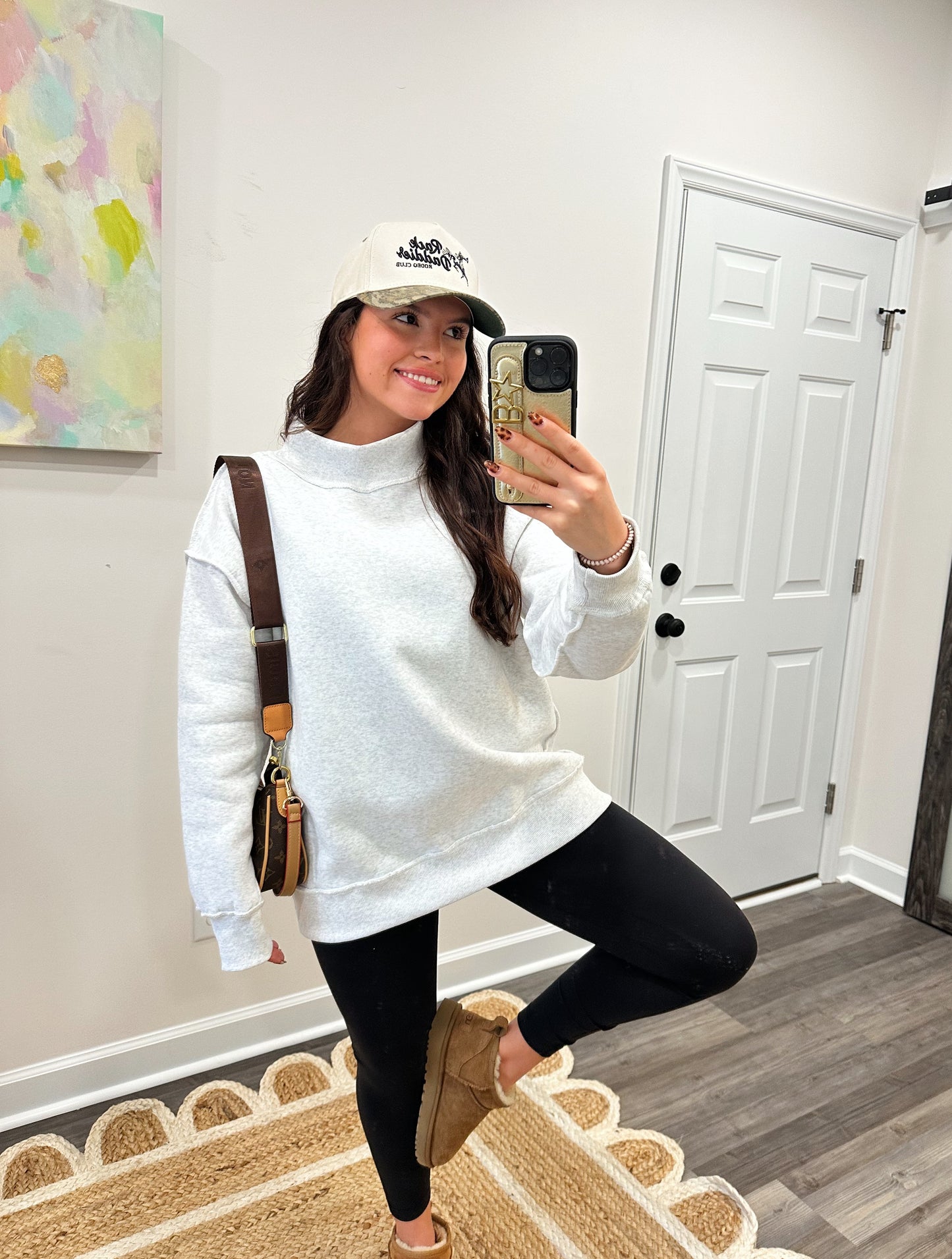 Coffee Run Mock Neck Sweatshirt