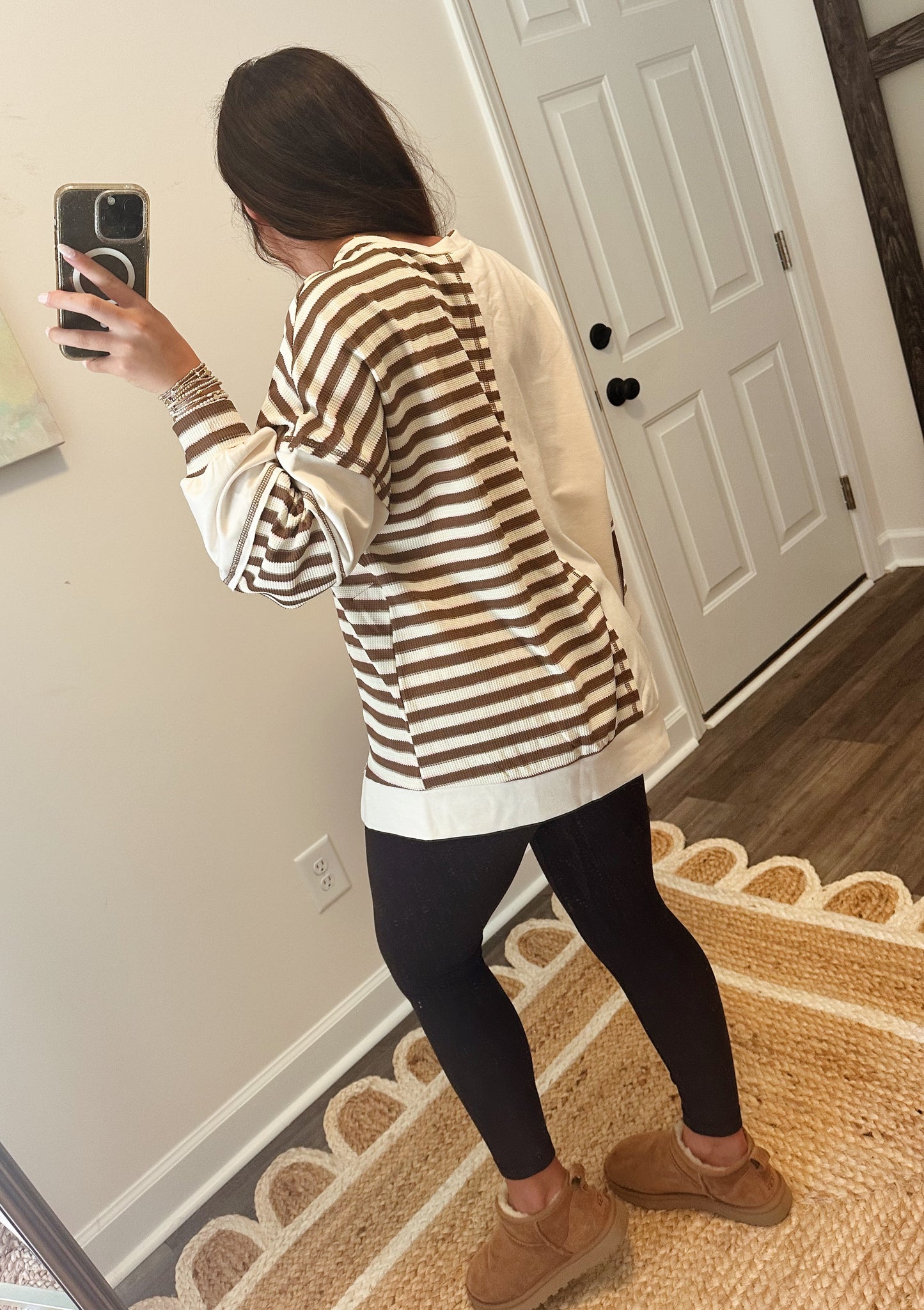 Mocha Color Block Top